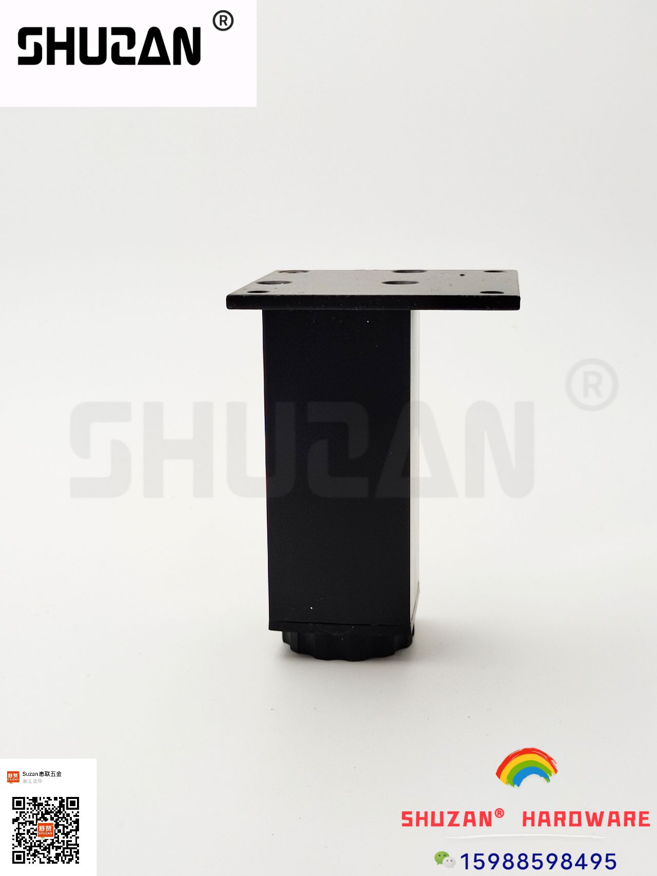 The black and simple style of the Shuzan hardware cabinet legs are sturdy, durable, elegant and generous, exclusively for foreign trade Item Picture