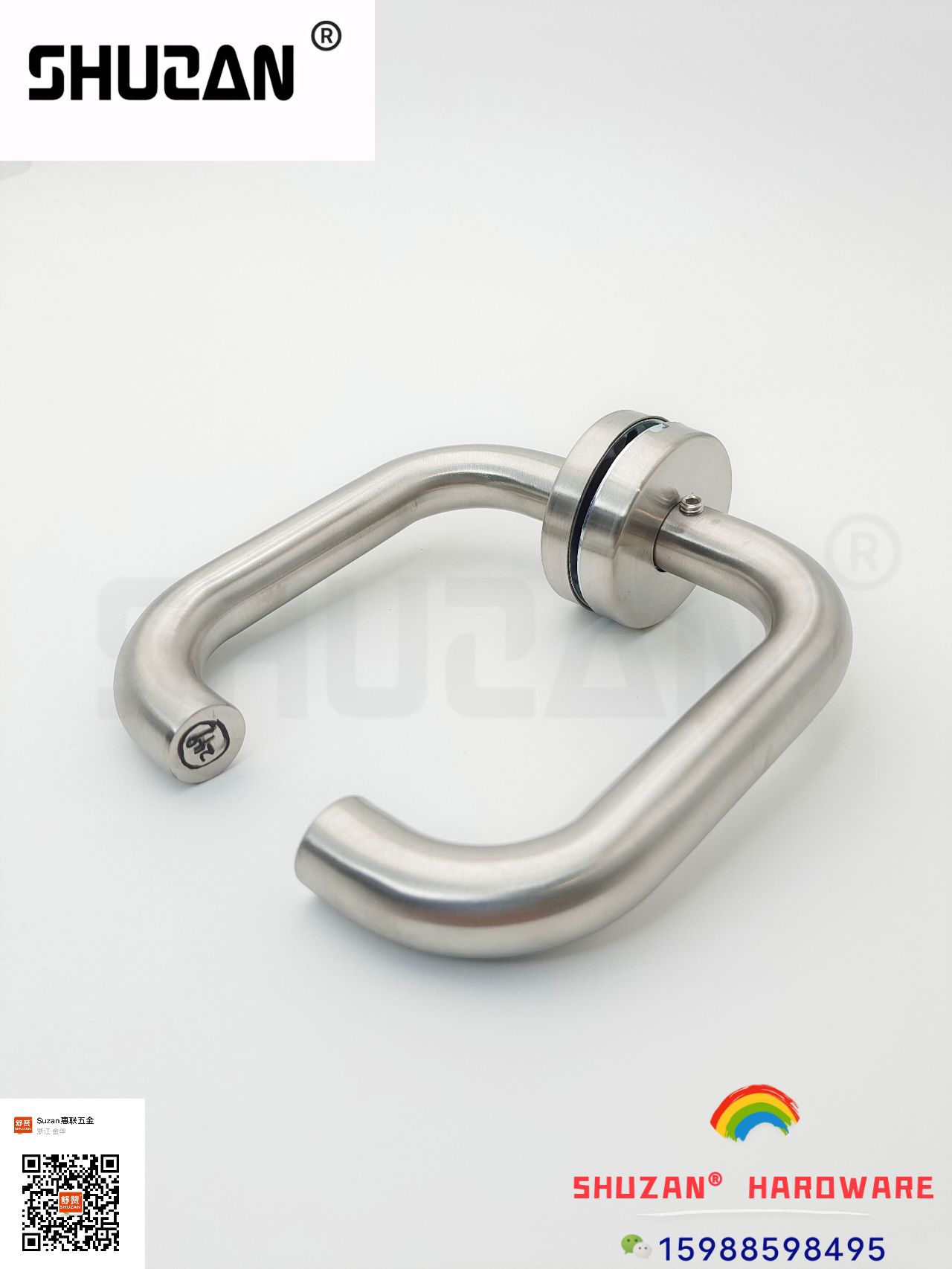Shuzan silver wood door handle multi-especificación boutique handle fuerte y duradero no es fácil de oxidar