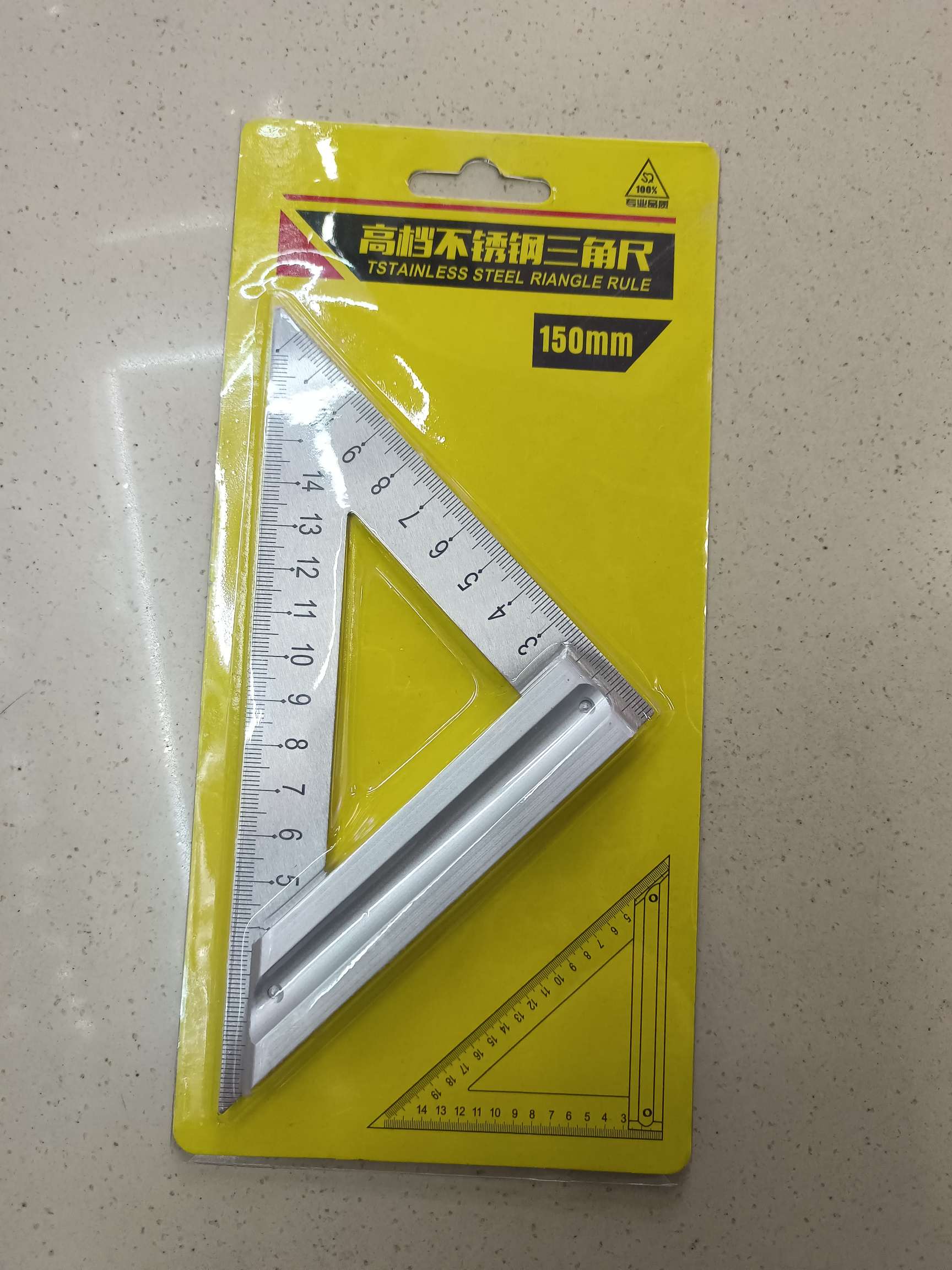 150mm不锈钢三角尺，1箱108pcs