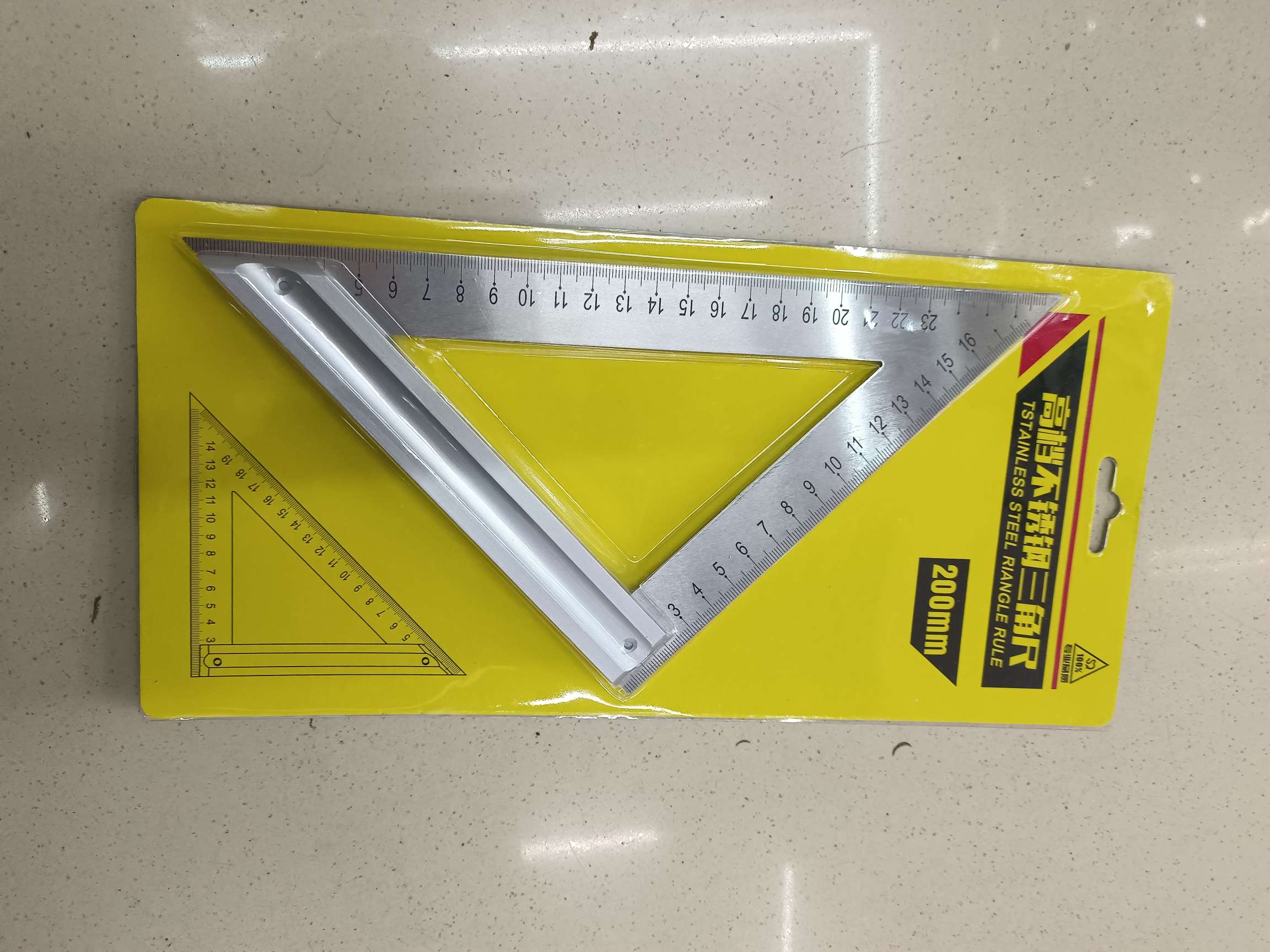 200mm不锈钢三角尺，1箱108pcs