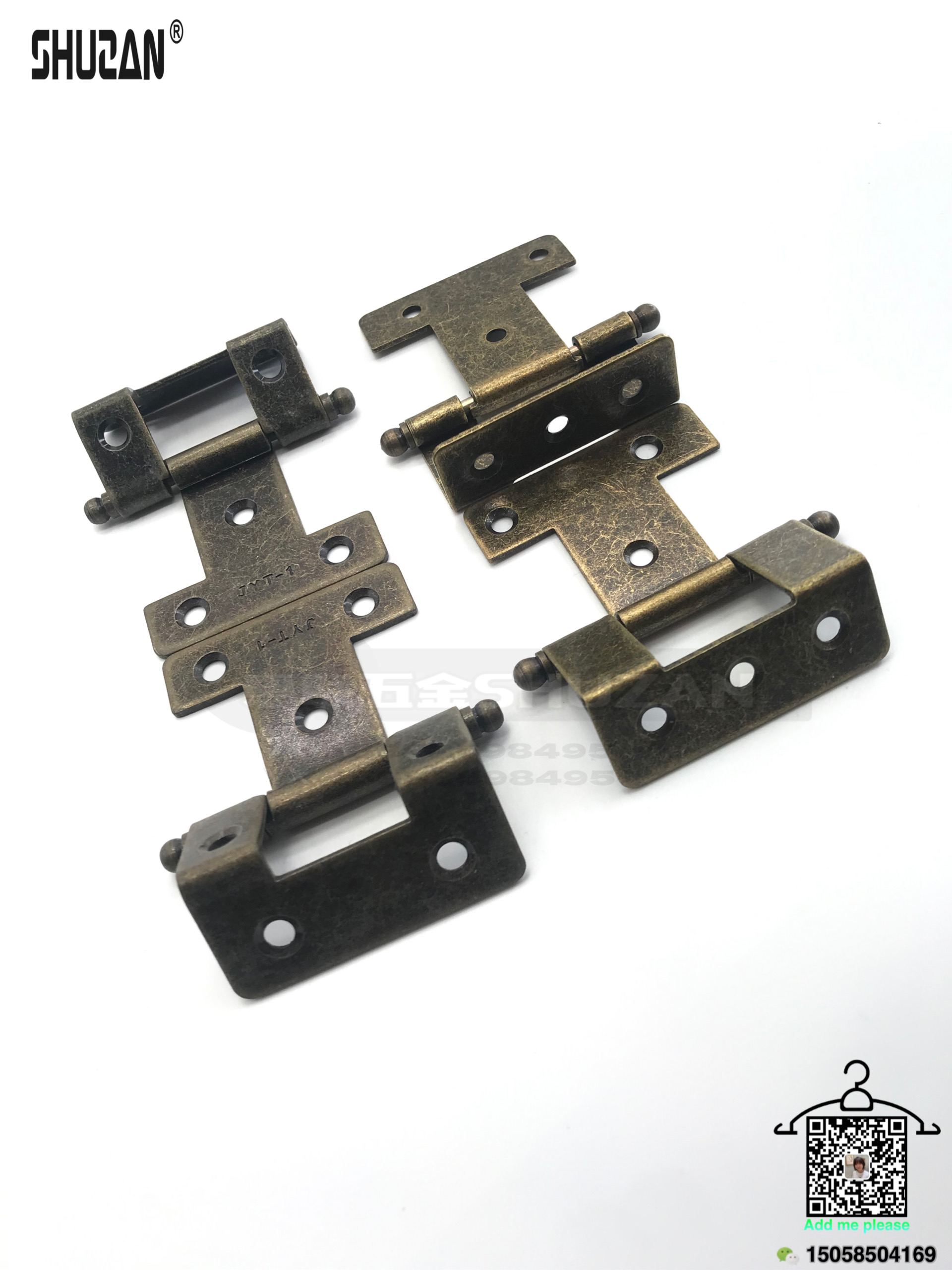 Dimensiones de bisagras todas las especificaciones de bisagras universales todas las bisagras madre hijo accesorios de hardware bisagras de tipo reforzado bisagras de gabinete shuzan Item Picture