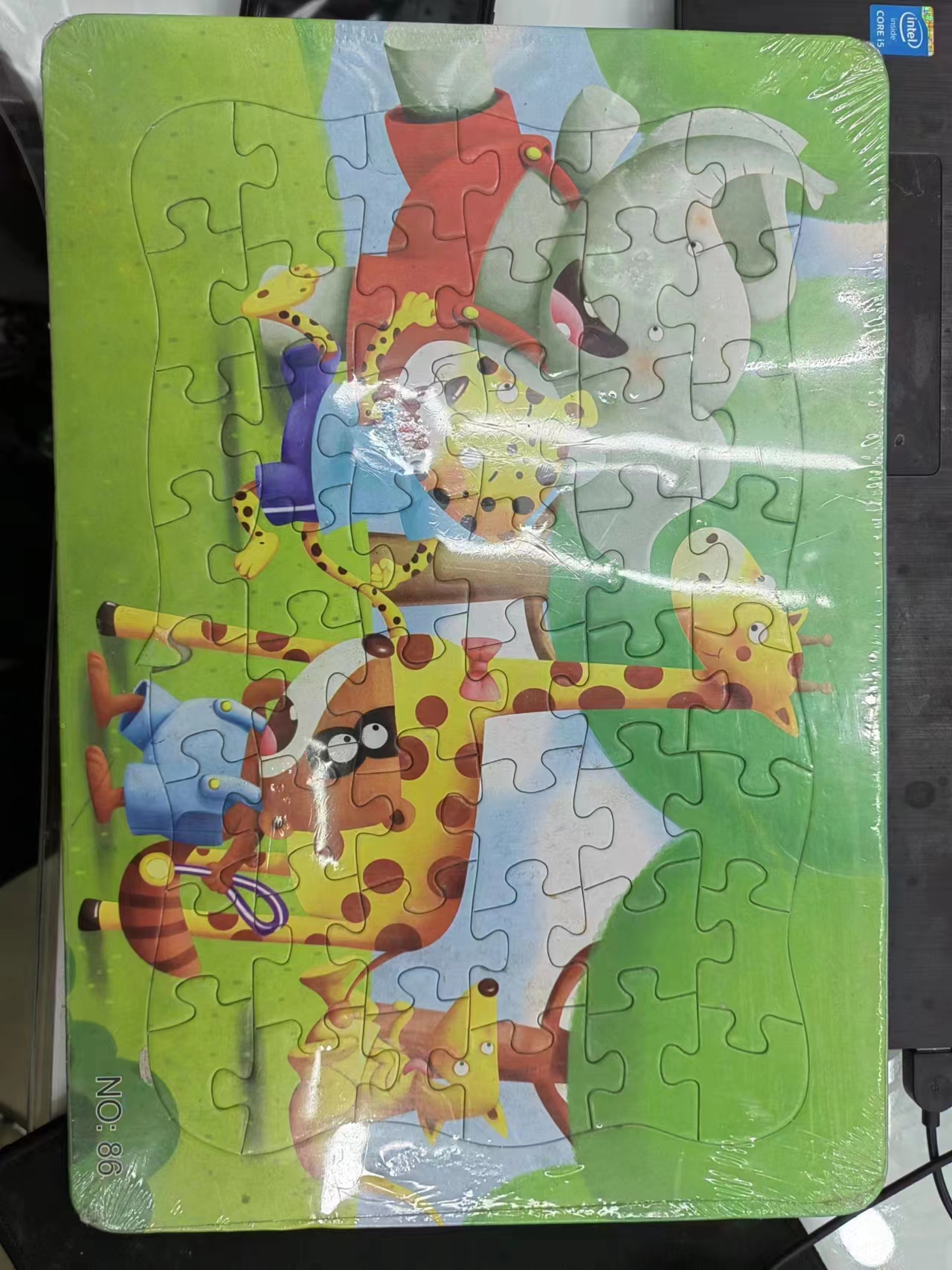 拼图玩具芳青玩具35846儿童彩色聘拼盘pvc材质opp袋装图
