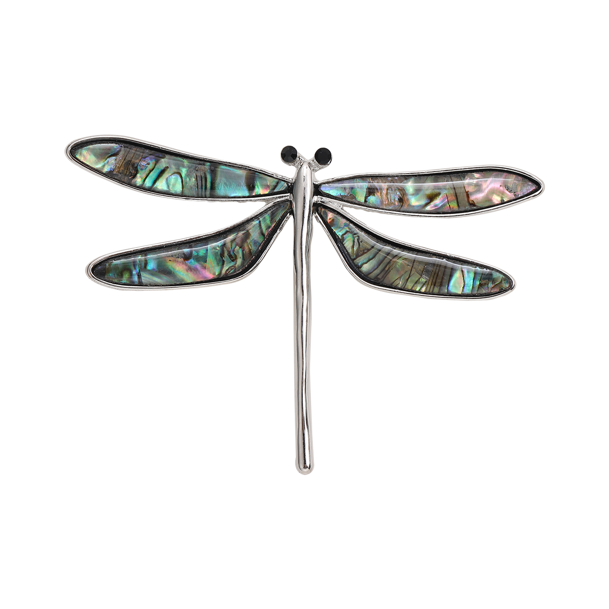 Factory direct sales, creative and light luxury new abalone, shell and dragonfly brooch, anti-glare Item Picture