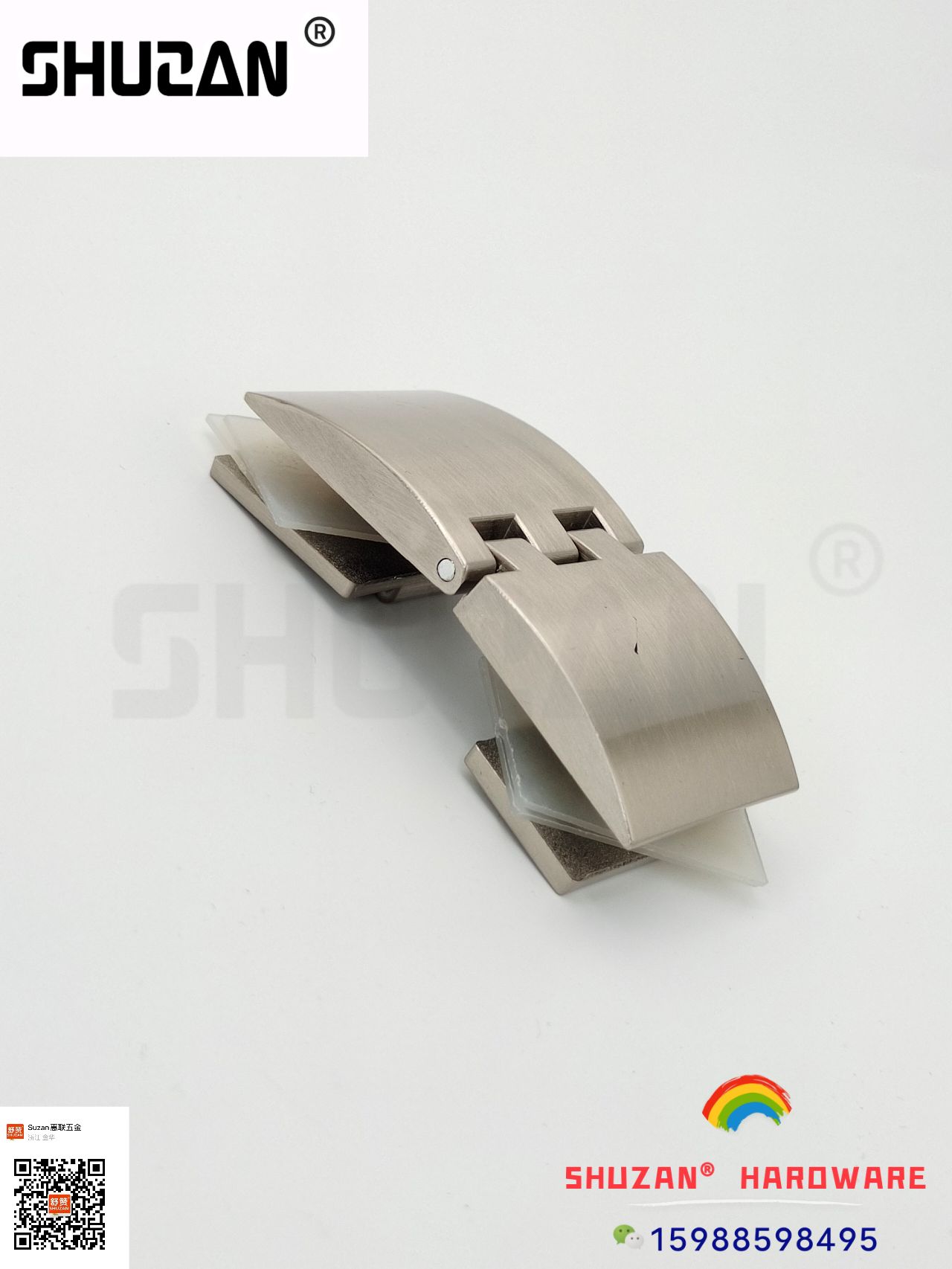 Shuzan glass hinge alloy is used to create multi-specification flexible opening and closing hardware hinges Specification image