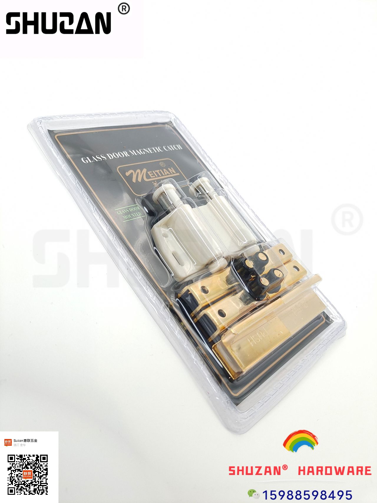 High-quality stainless steel floor touch door, high-quality silent door stop, hardware accessories, strong magnetic door stop, with packaging Specification image