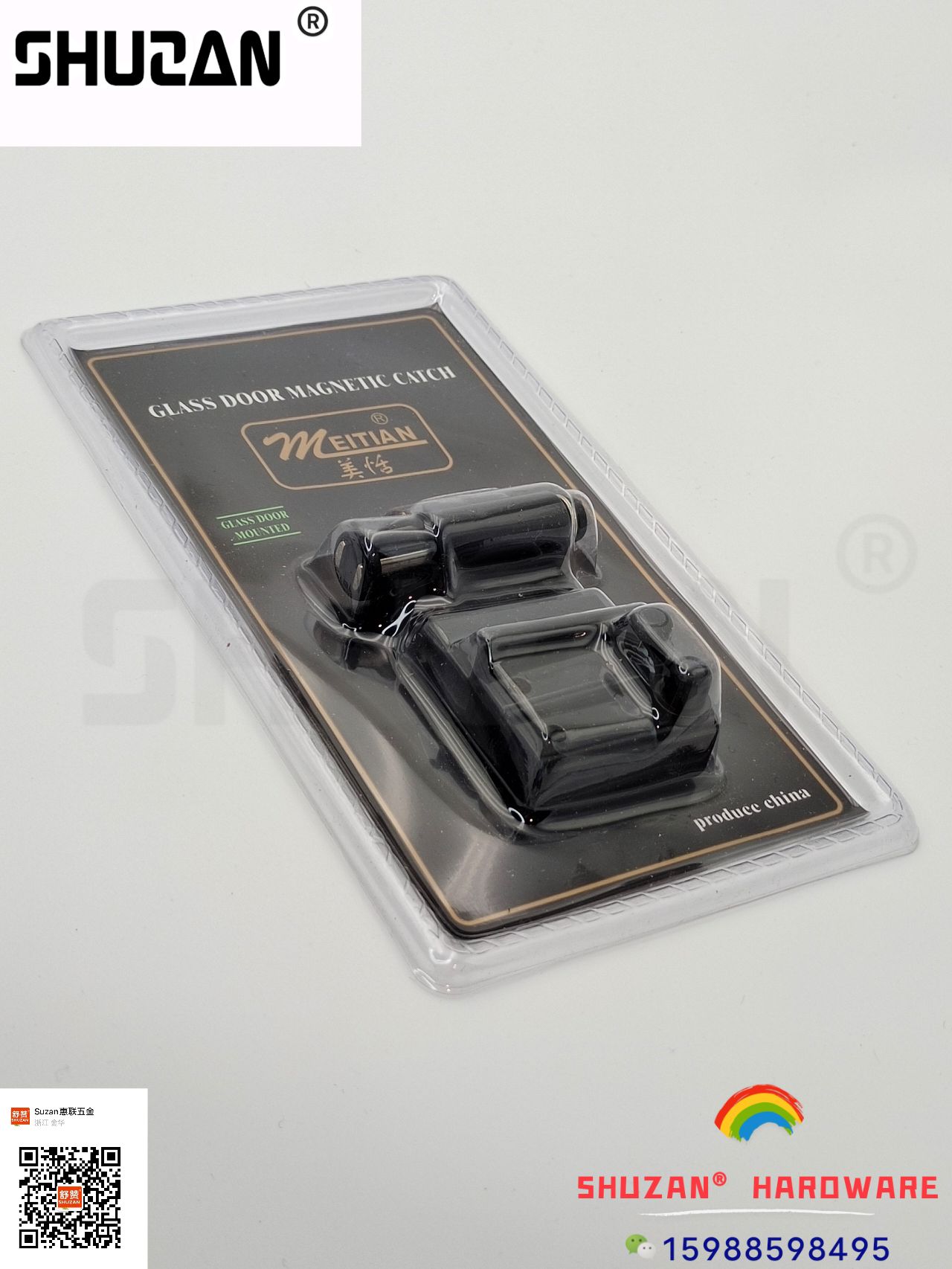 High-quality stainless steel floor touch door, high-quality silent door stop, hardware accessories, strong magnetic door stop with packaging, door stop details Picture