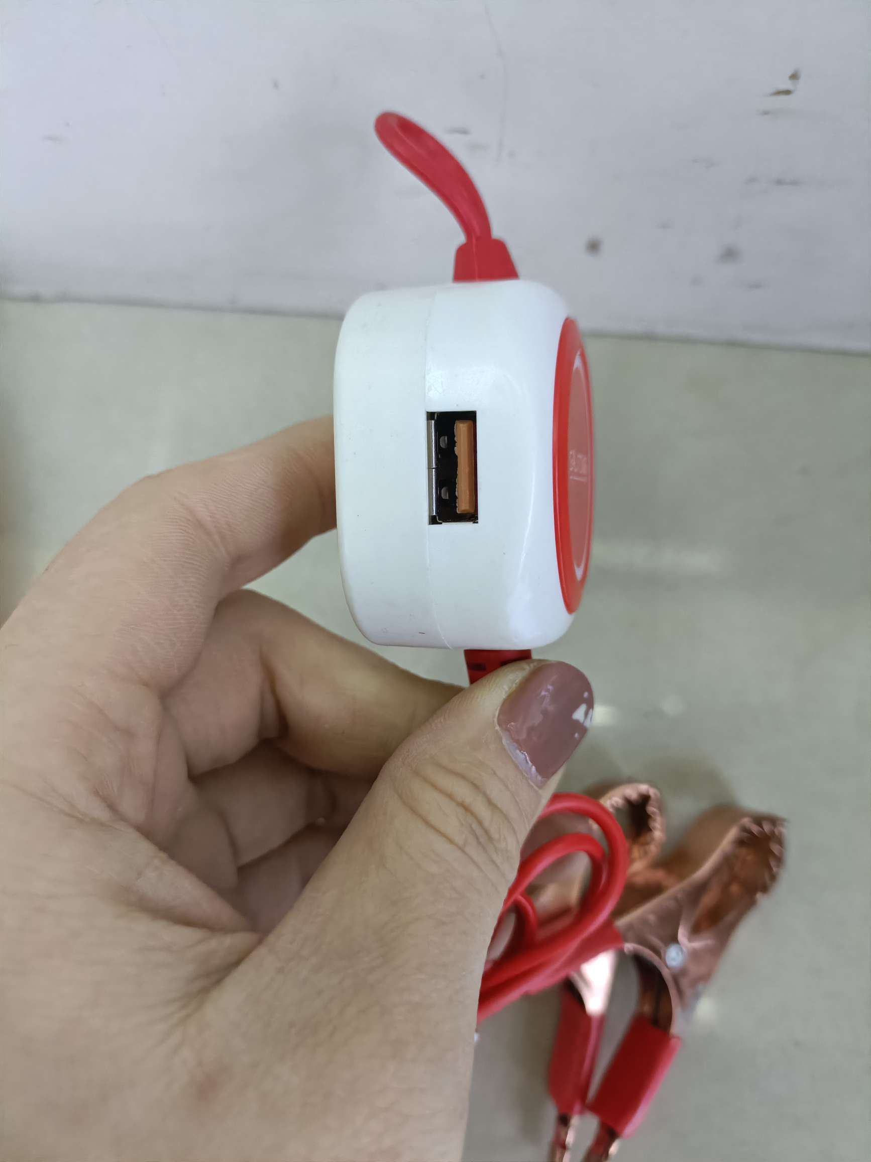 2USB side USB dual red clip charger detail image 8