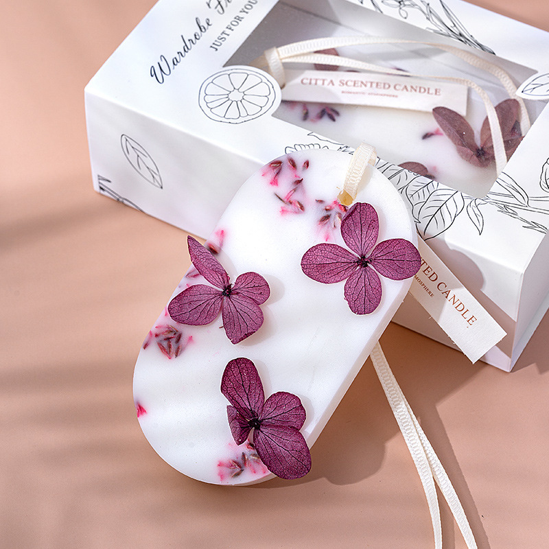 厂家定制衣柜熏香蜡烛挂件香薰蜡片伴手礼干花固体香薰除味香片批发