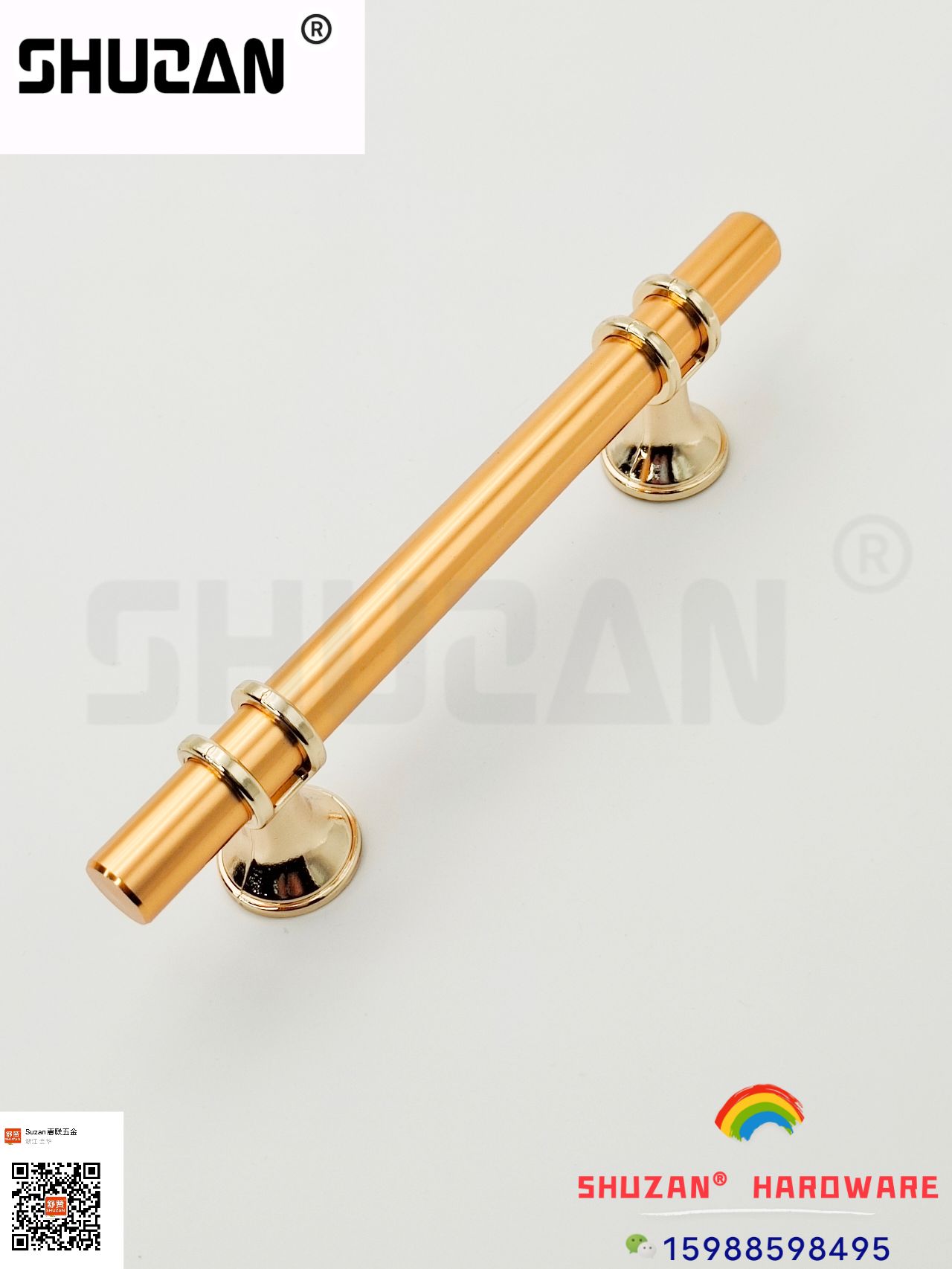Shuzan hardware handles: Golden handles with smooth touch. Shuzan handles are exclusively for foreign trade details Picture