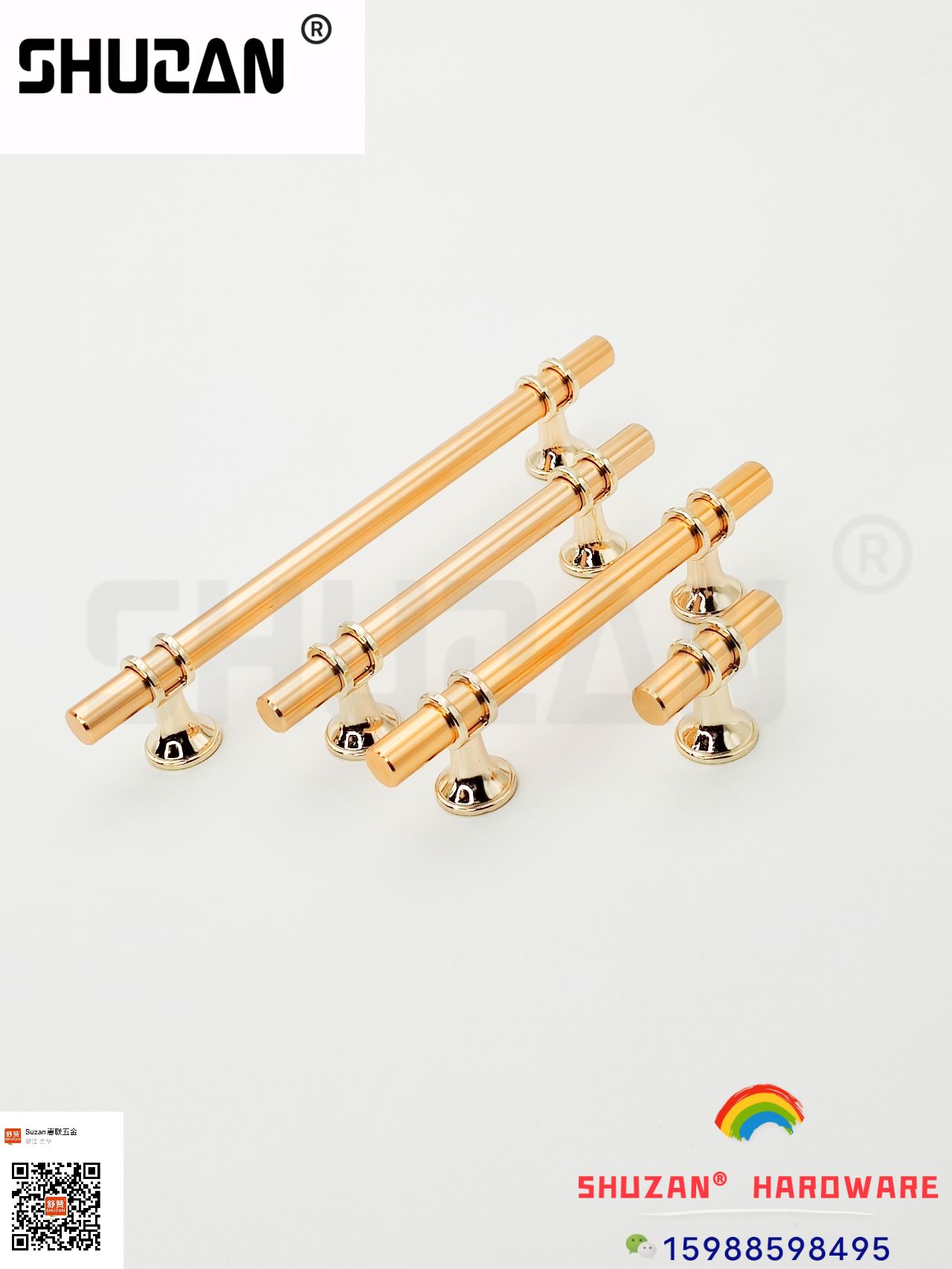 Shuzan hardware handles: Golden handles with smooth touch. Shuzan handles are exclusively for foreign trade Item Picture