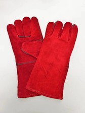 新款可零售红电焊牛皮防护工作手套防护劳保手套
