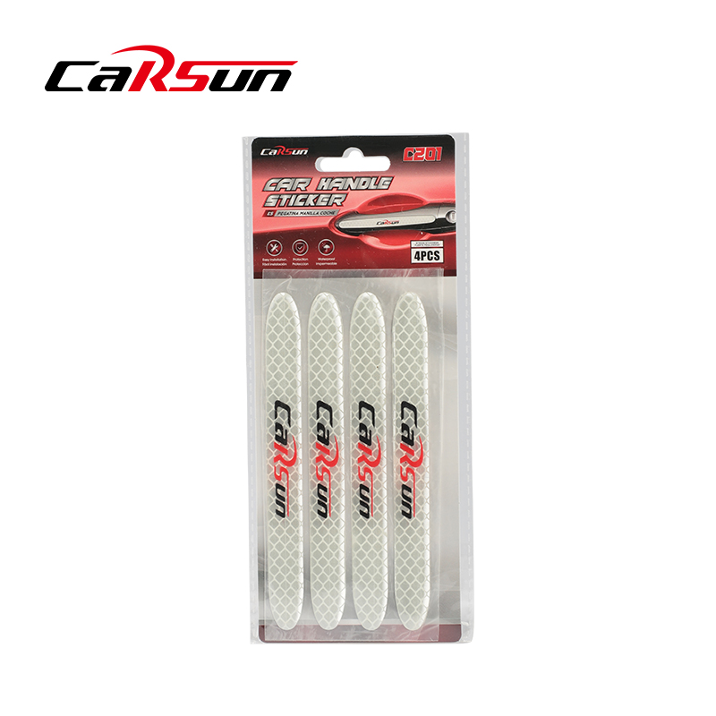 Car door bowl luminous reflective stickers, handle protection stickers, handle decoration, door bowl stickers, scratch resistance, anti-collision strips, carbon fiber Application Scenario