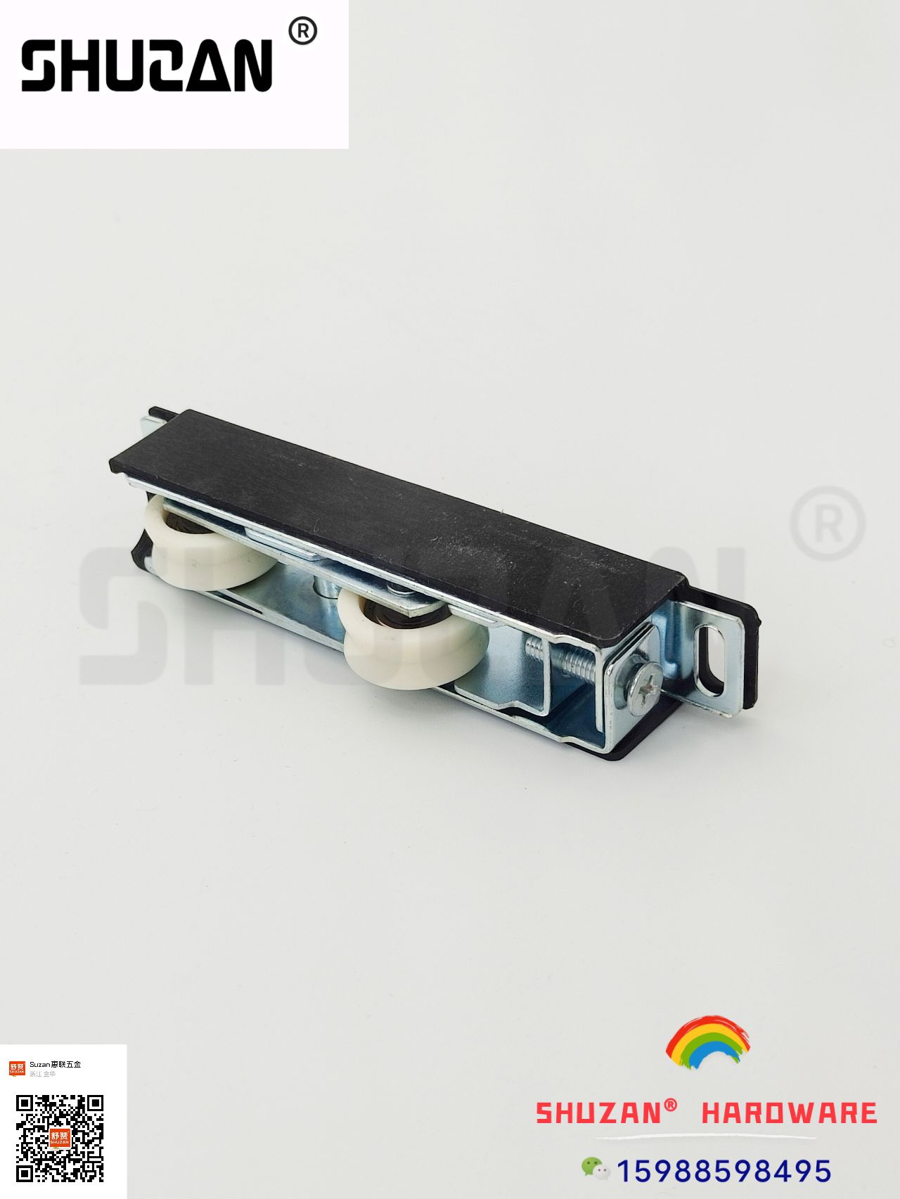 Polea guía de la rueda polea de la puerta de traslación polea de la puerta de desplazamiento galvanizada polea de engrosamiento anti-destapamiento aleación de zinc de alta calidad shuzan Specification image