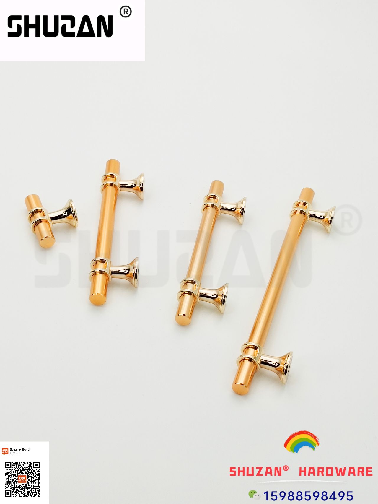 Shuzan hardware handles: Golden handles with smooth touch. Shuzan handles are exclusively for foreign trade Specification image