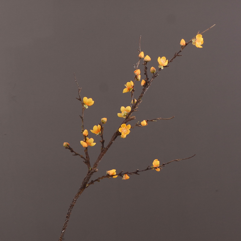 东篱厂家直销仿真梅花枝 单支小腊梅 中式田园禅意家居装饰仿真花批发