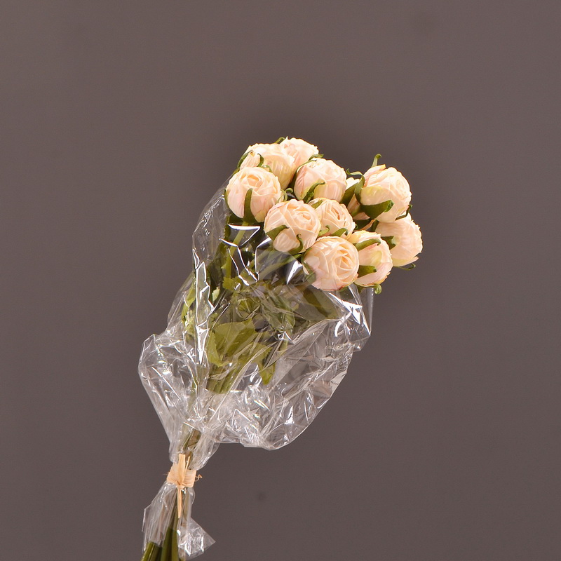 Dongli retro artificial rose bud bouquets, original factory goods, artificial flowers wholesale, home furnishing mall, wedding decoration artificial flowers Specification image