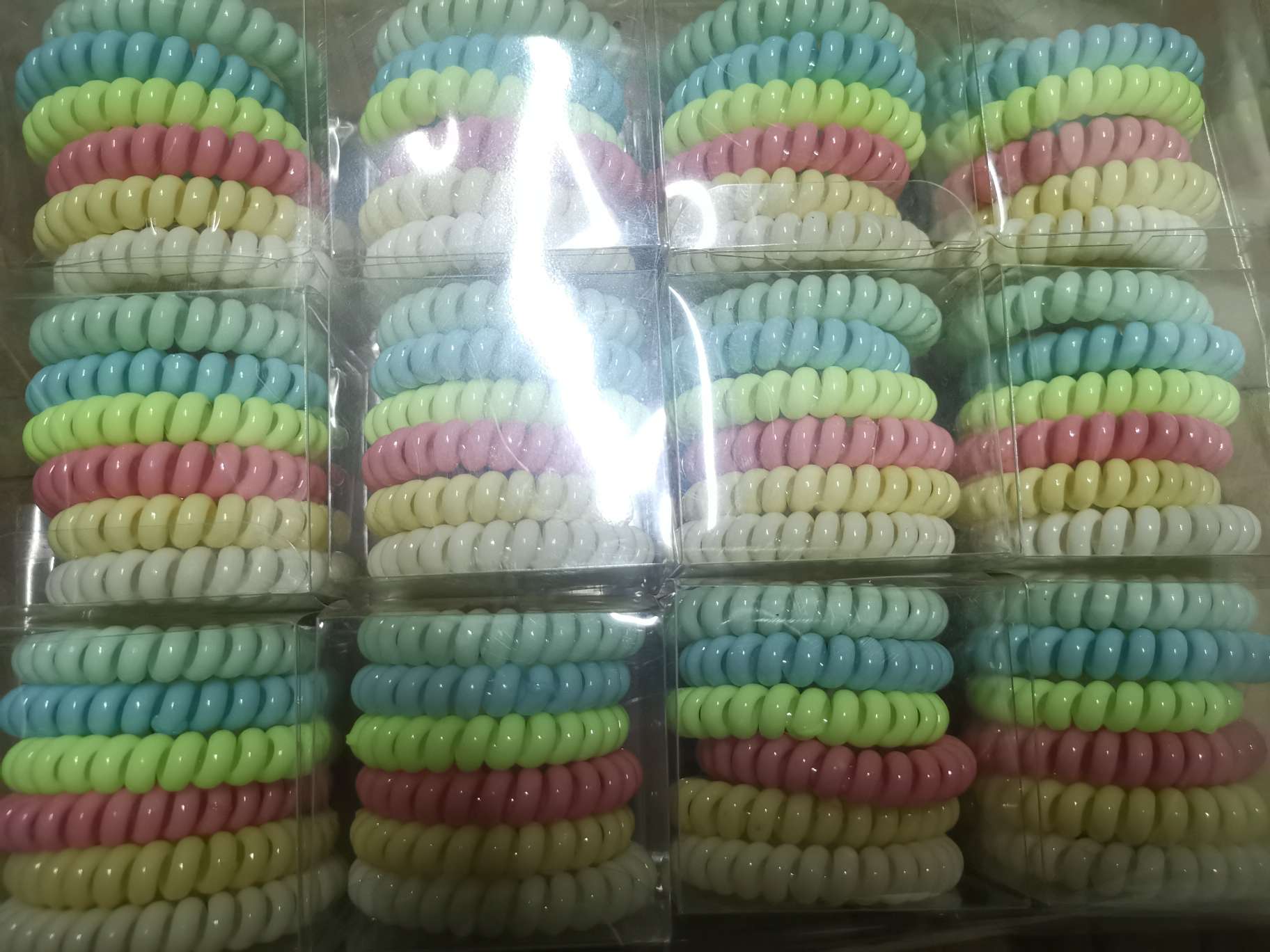 Large-sized wristband box, thick wristband, telephone line, high-elasticity hair band, simple and durable, high-elasticity hair tie, hair accessory