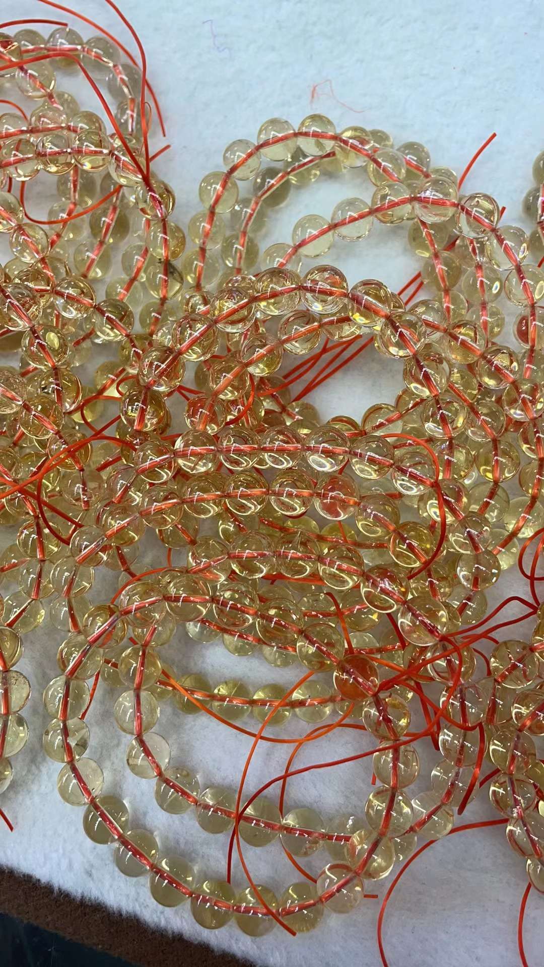 黄水晶招财手链，8毫米，晶体通透干净，10条起批💰50元一条详情图5