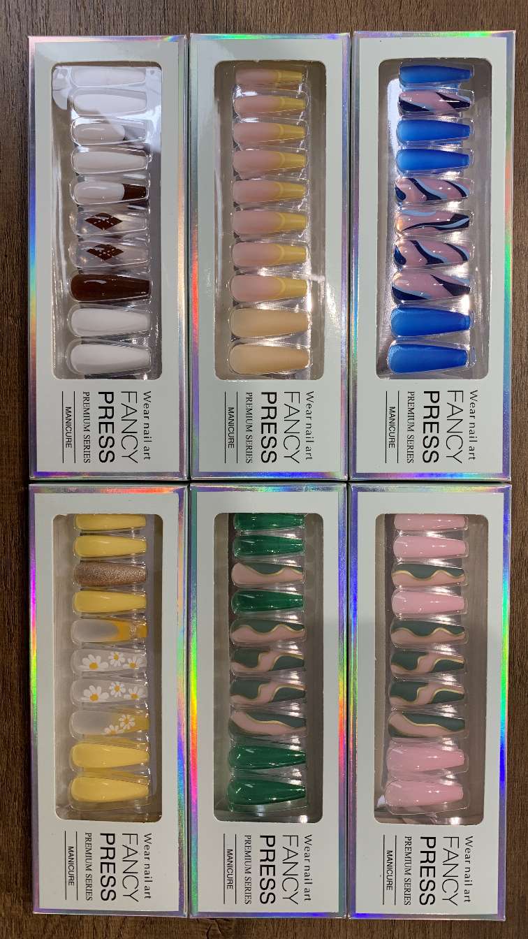 24片装美甲贴片假指甲片穿戴甲2023年新款长甲高级感成品