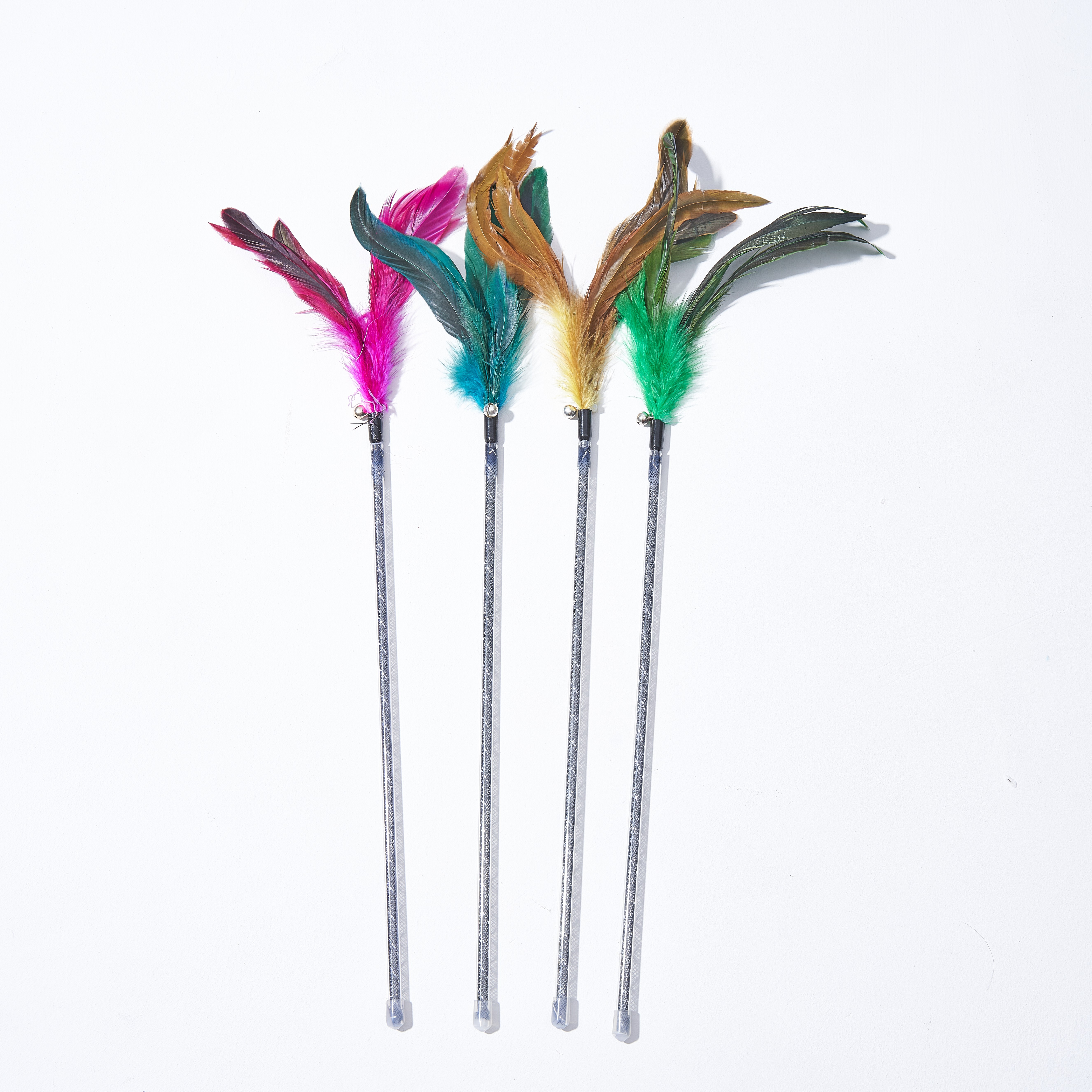 变色羽毛逗猫棒