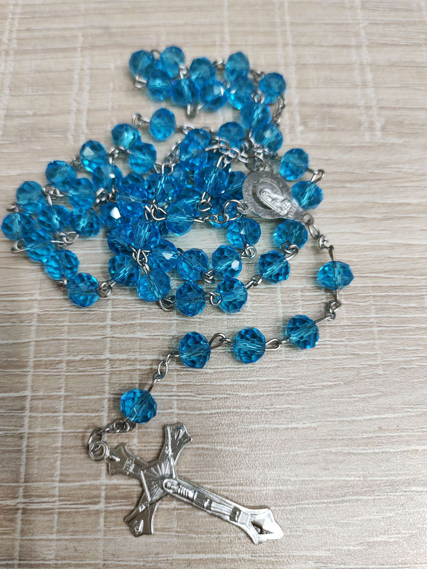 流行念珠镂空合金珠十字架项链，59颗吊坠男女通用款式，欢迎客户选购详情图5