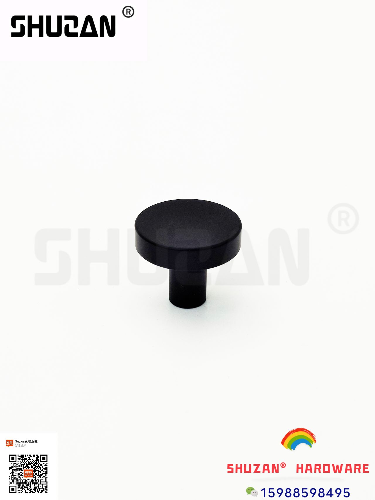 Shuzan negro manija estilo simple redondo sensación suave fuerte y duradero comercio exterior especial Item Picture