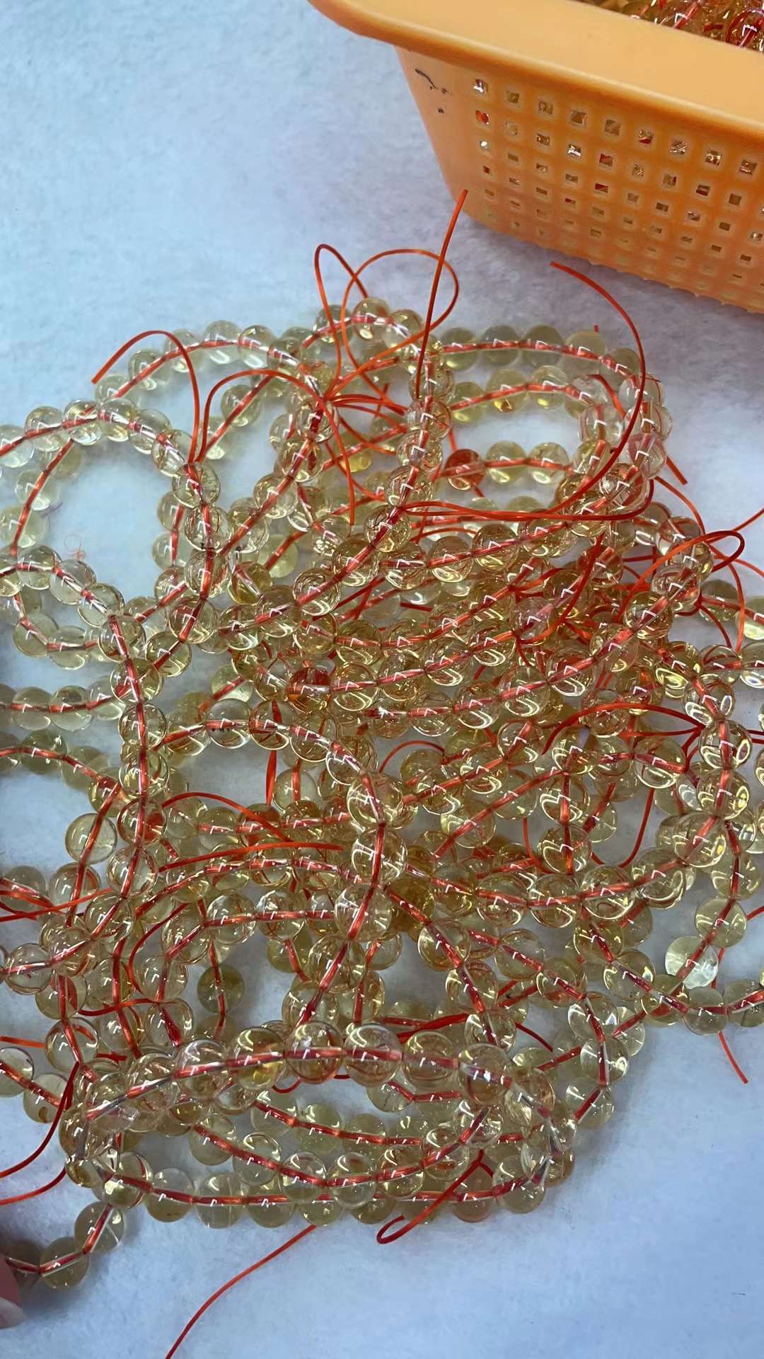 黄水晶招财手链，8毫米，晶体通透干净，10条起批💰50元一条详情图2