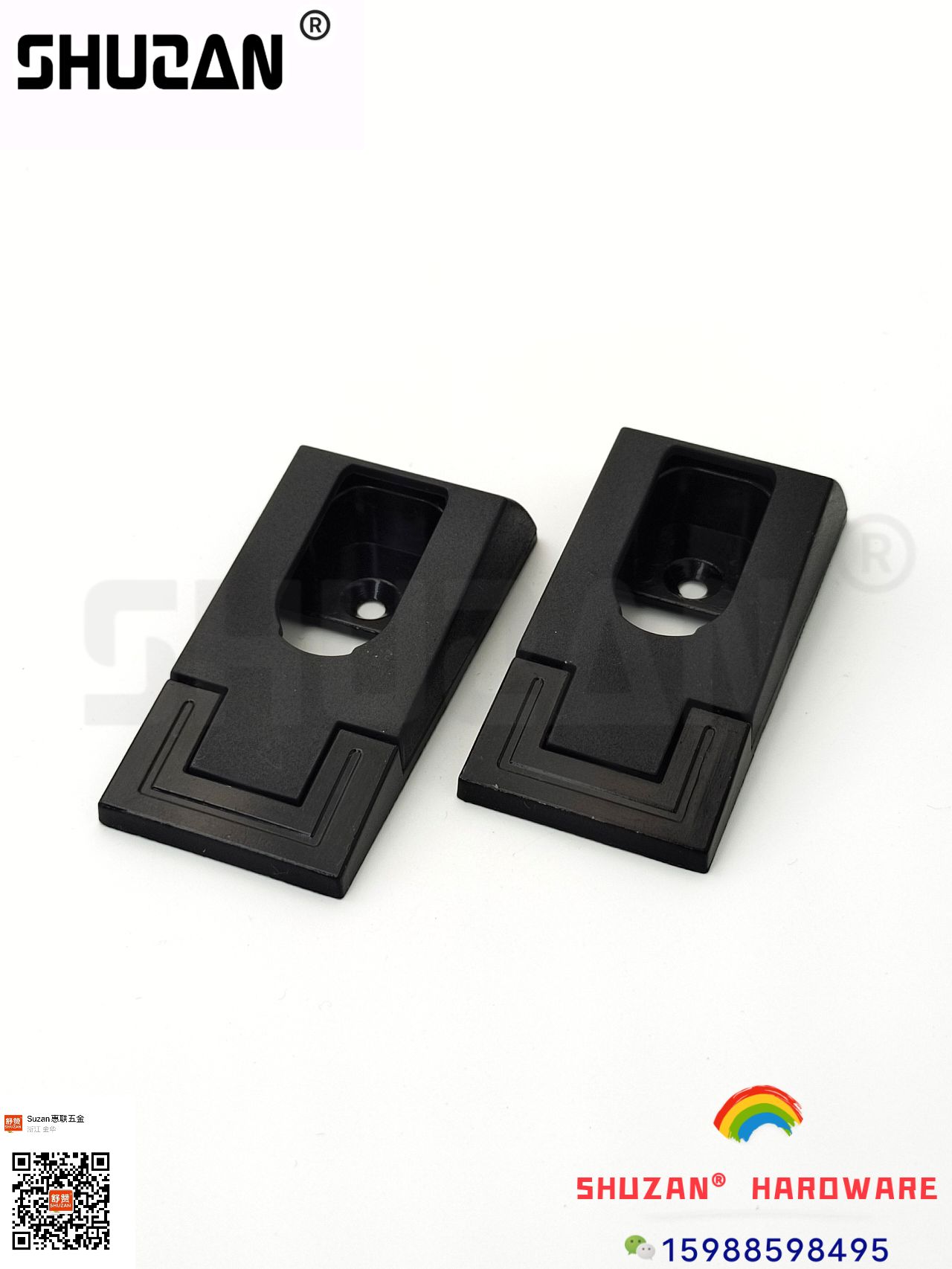 舒赞加厚挂衣杆衣管托 挂衣扁管托  衣管座  款式齐全颜色齐全衣柜托 黑金