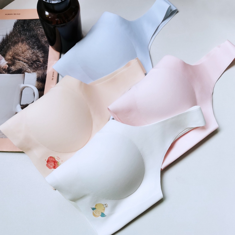 Dreamy pink girl bra, underwear, mini tank top, summer thin style for adolescence Item Picture