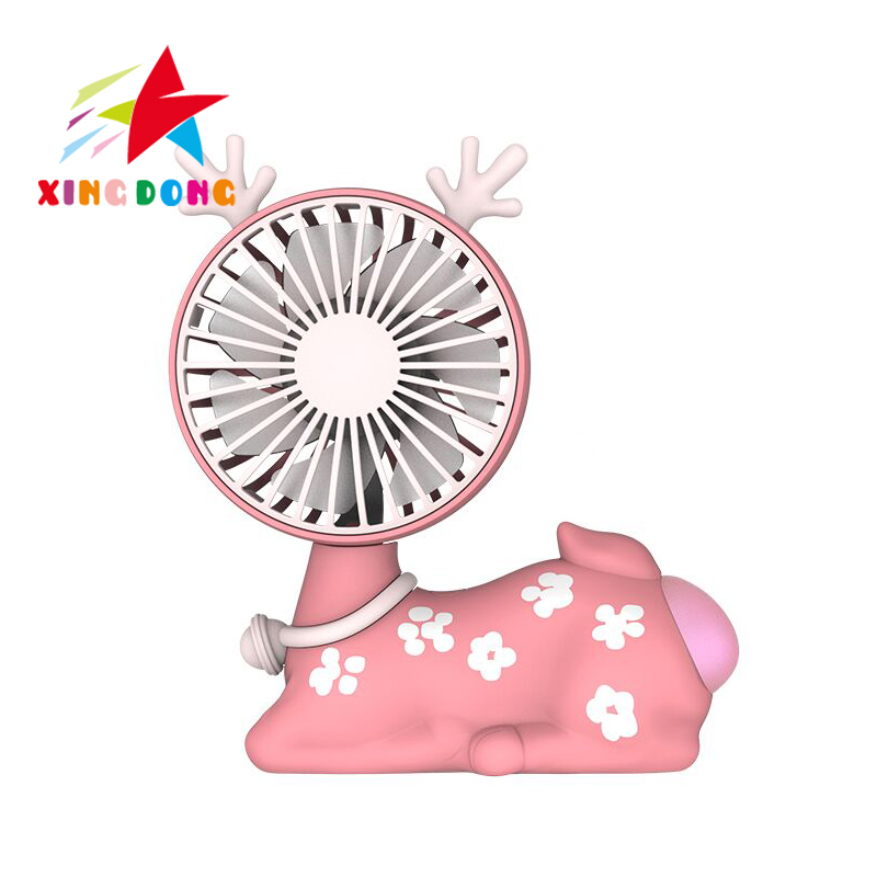 儿童玩具迷你充电小鹿风扇 卡通解压小风扇