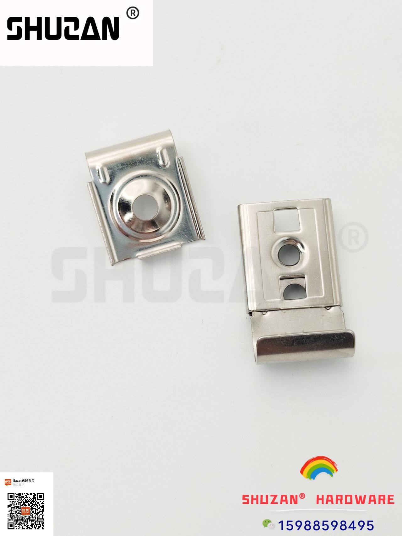 镜托/镜子固定夹/玻璃托白底实物图