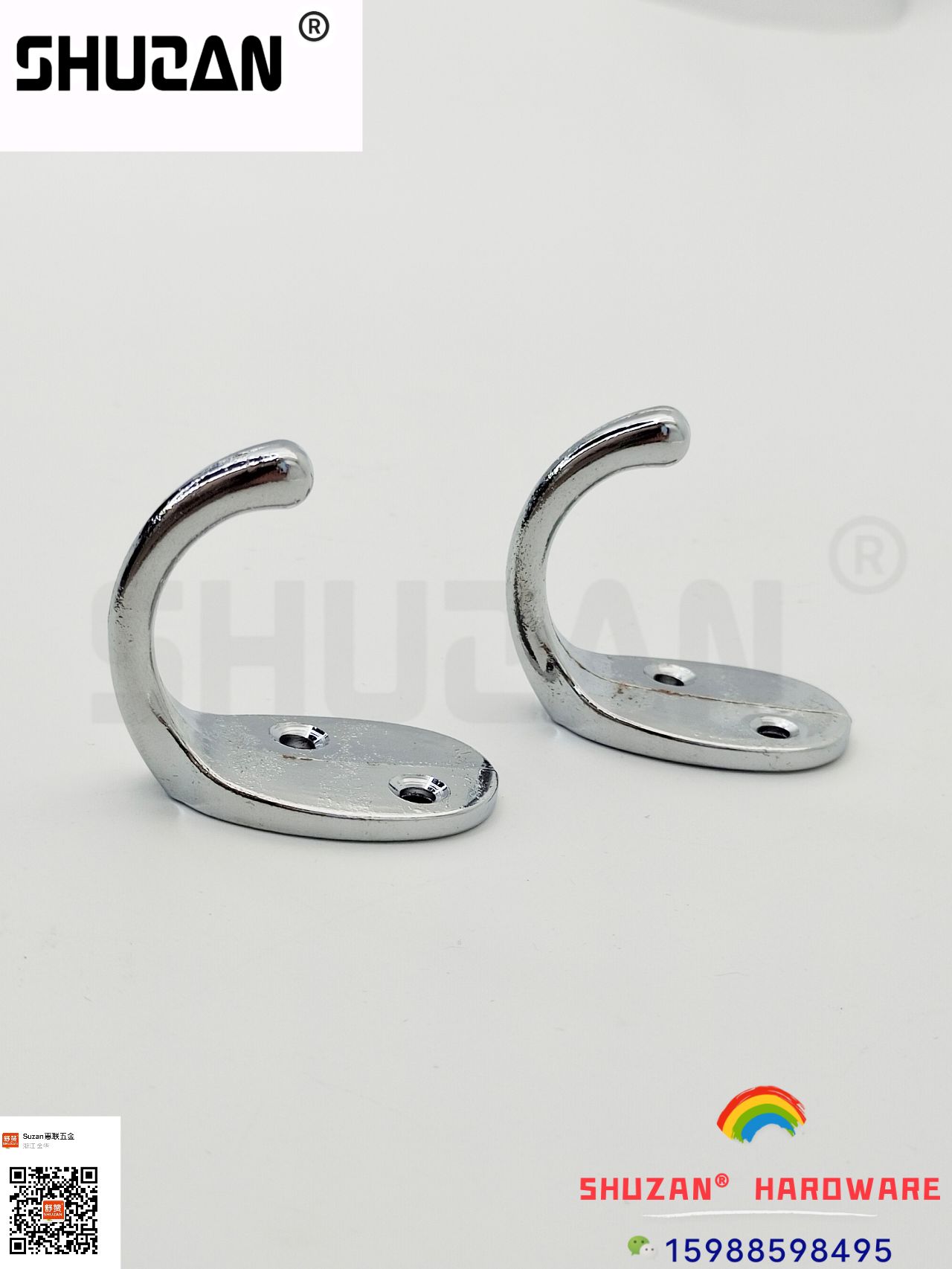 挂钩 衣帽钩 门后挂钩 物件挂钩 衣服挂钩 镀金 高品质 舒赞 单挂钩加厚