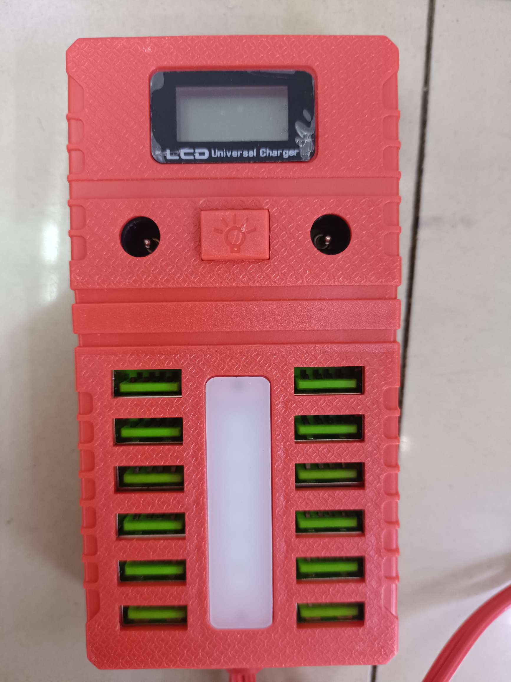 12USB带显屏带LED灯十四合一双红夹夹子充电器详情图7