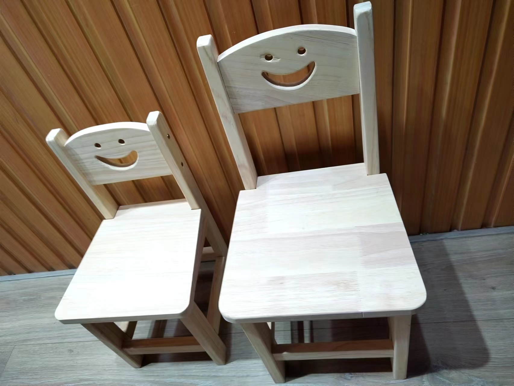 原木色幼儿园实木儿童小凳子家用书桌宝宝学习板凳橡木靠背椅经典宝宝凳靠背凳详情图2