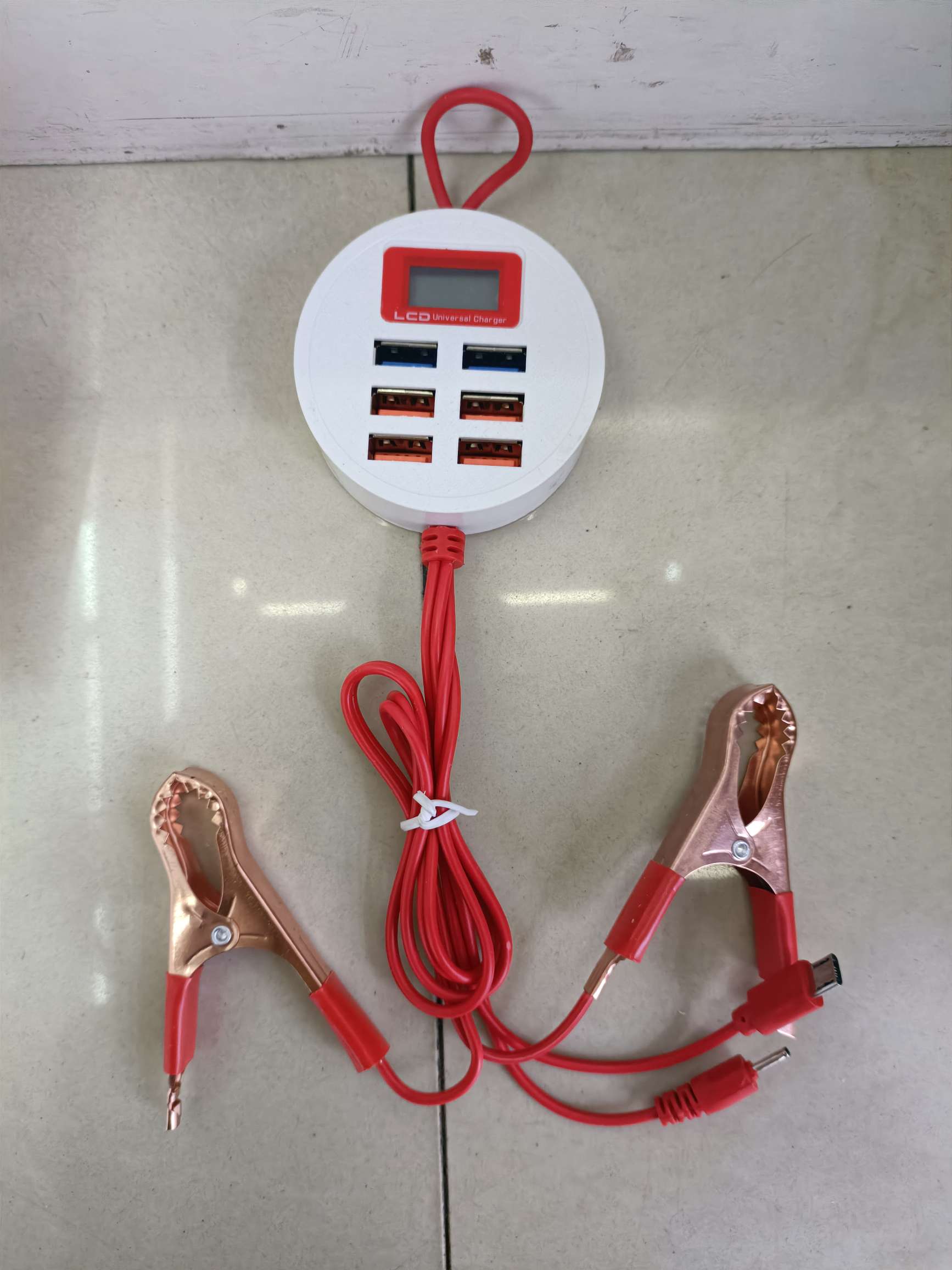 وشاحن هواتف محمول محشو بمشبك أحمر مزدوج detail image 4