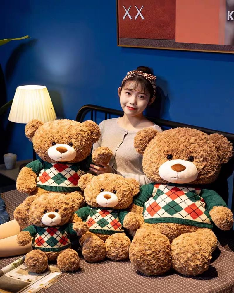 正版豆豆熊公仔儿童陪伴毛绒娃娃玩具泰迪熊玩偶抱枕礼物