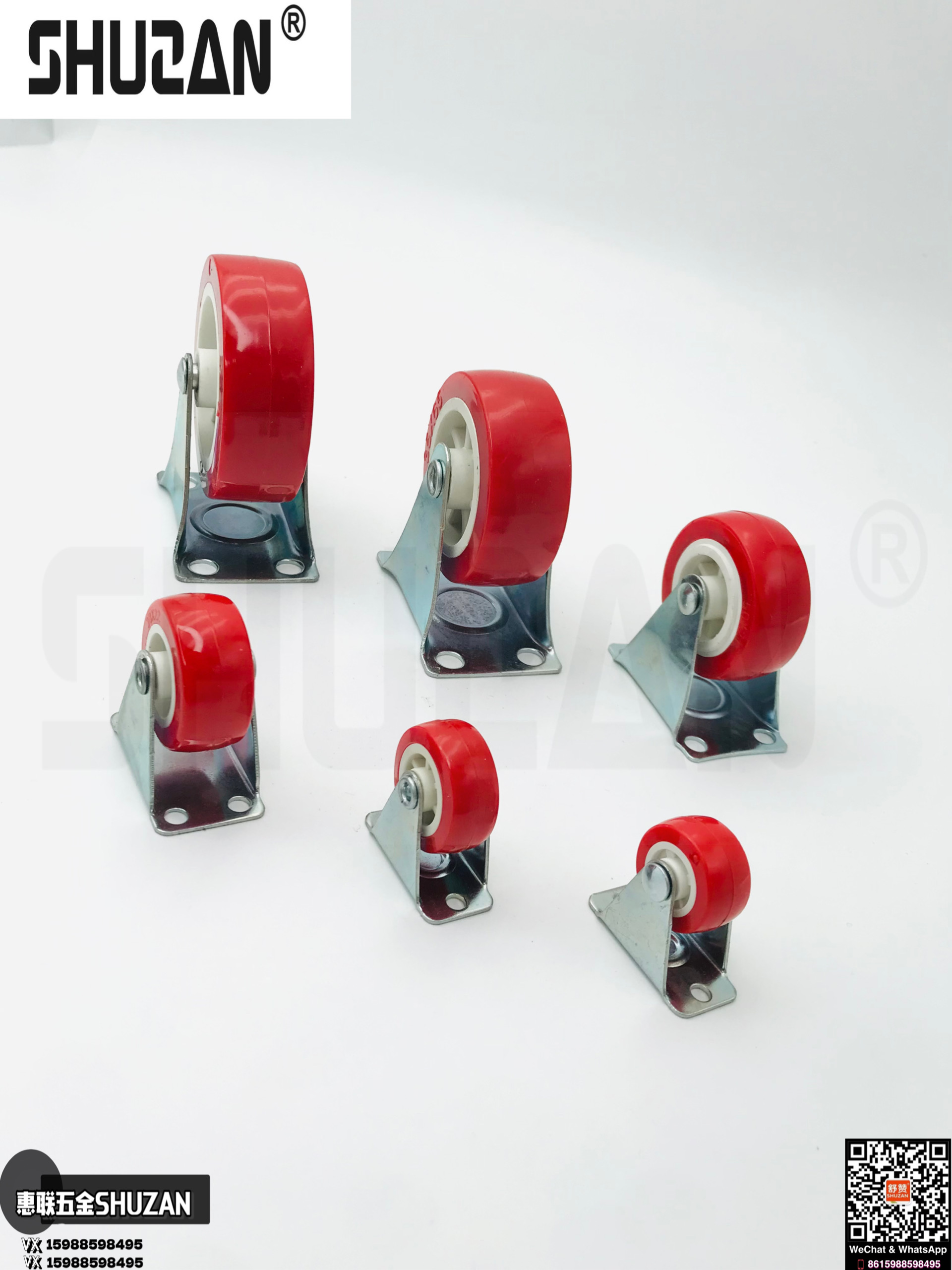 The hardware pulleys of Shuzan are sturdy and durable. The sliding door pulleys are commonly used for glass doors and cabinet doors, and are specially supplied for export Item Picture