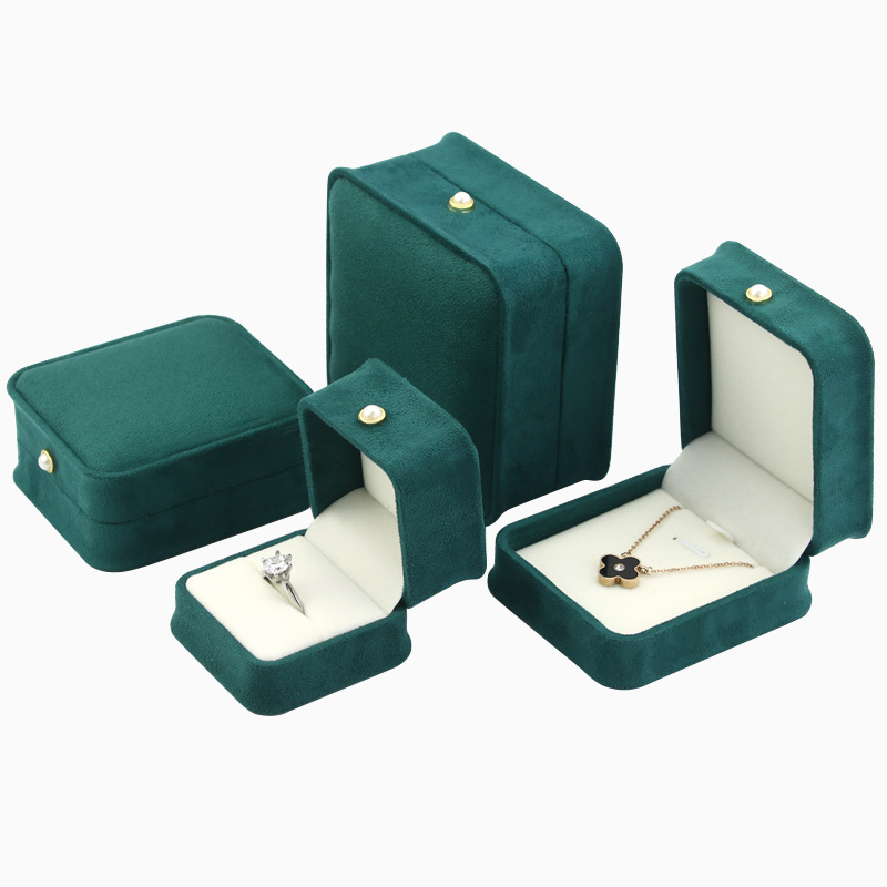 厂家高档绒面胶盒戒指耳钉吊坠手镯珠宝首饰包装盒饰品收纳盒