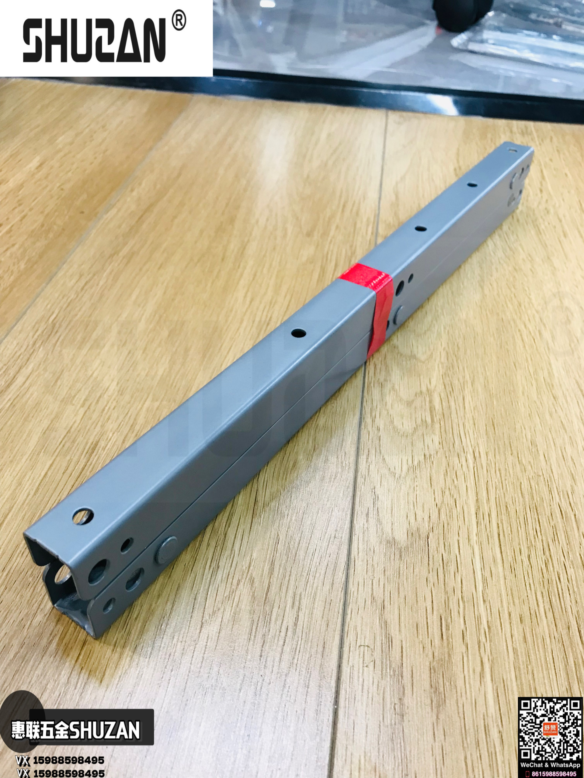Shuzan hardware drawer slide rails hydraulic buffer slide rails are sturdy and durable, with various sizes and specifications of Shuzan quality details Picture