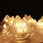 外贸热卖 北欧风创意小众简约塑料透明水晶冰山氛围装饰LED小夜灯 