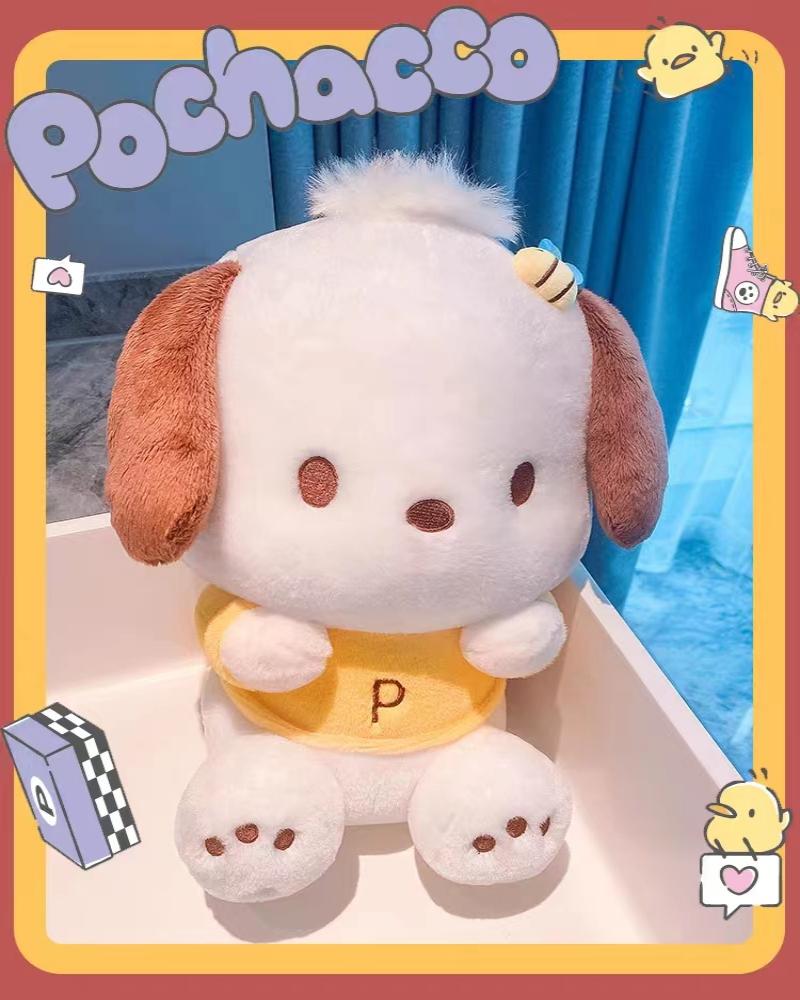 Genuine pochacco little Pacha dog plush toys, birthday gifts, ornaments, car decorations, plush toys