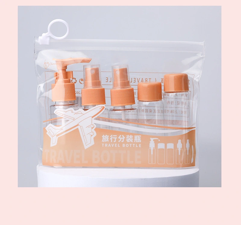 Bagged travel sub-bottle set, portable color sub-bottle storage bottle, sample sub-bottle, spray bottle, round cap bottle detail image 7