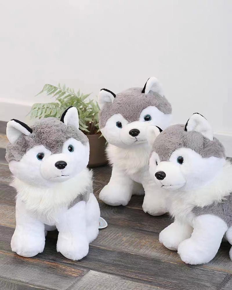 Shangrongfang Ha Xiao Er Plush Toys, long-haired puppy dolls, creative Husky dolls Item Picture