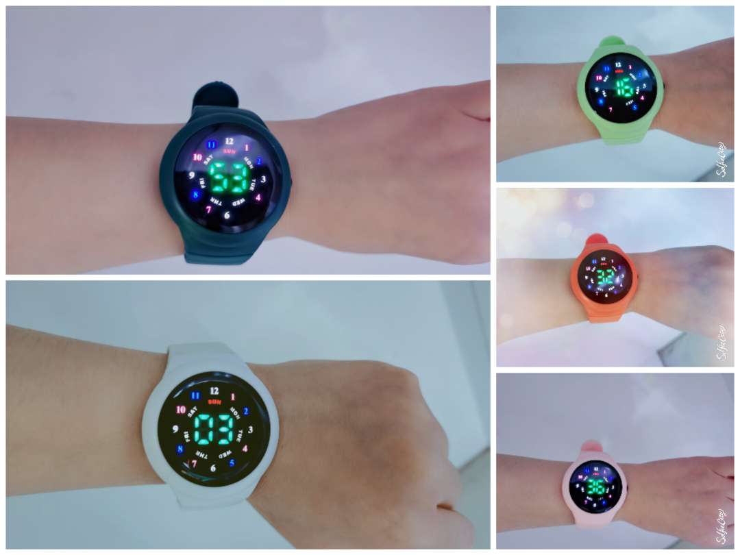 新款电子表，数字刻度显示手表，彩色多色可选详情图2