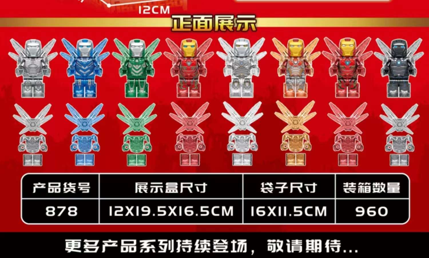 Iron Man minifigure Blind box, Avengers Super Hero minifigure Mecha armor assembly toy boy gift