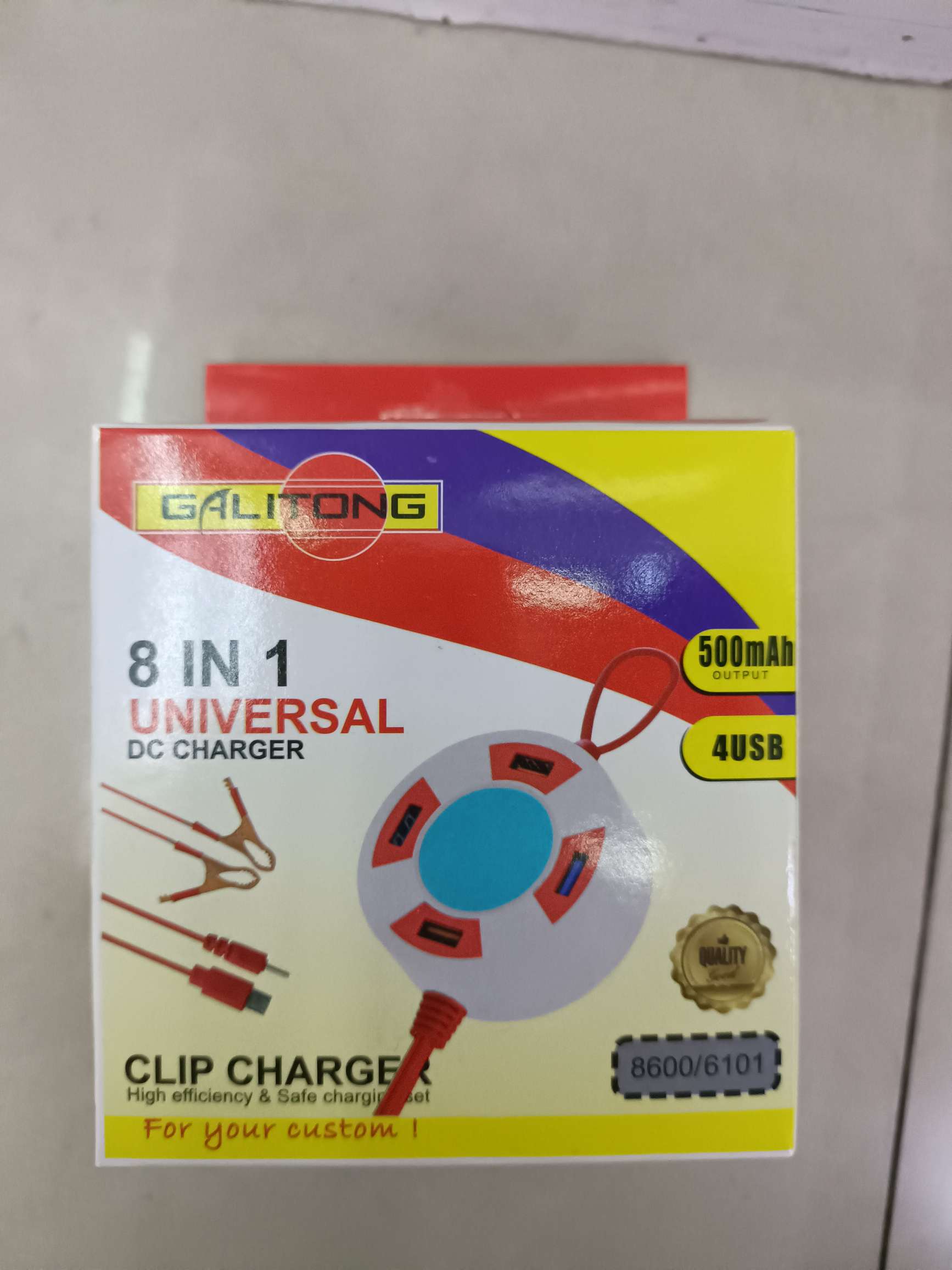 4USB doble cargador de clip rojo detail image 2