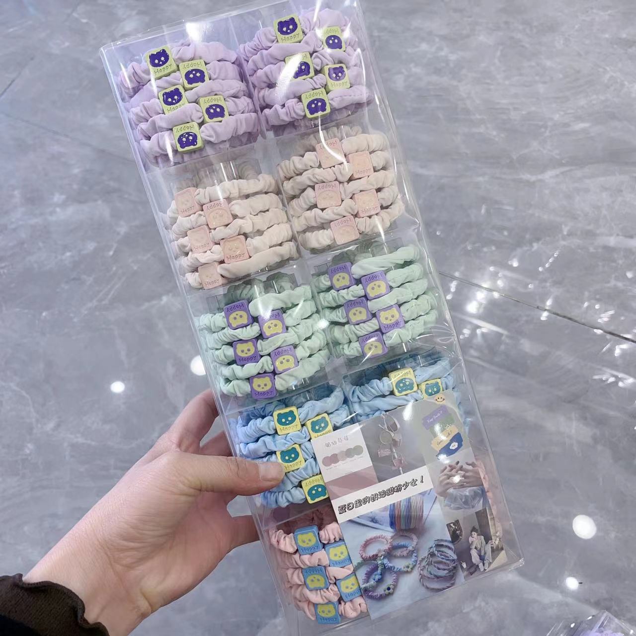 Korean imported cute cartoon accessories can be used to tie dual small intestine rings with multi-purpose bracelet heads Specification image