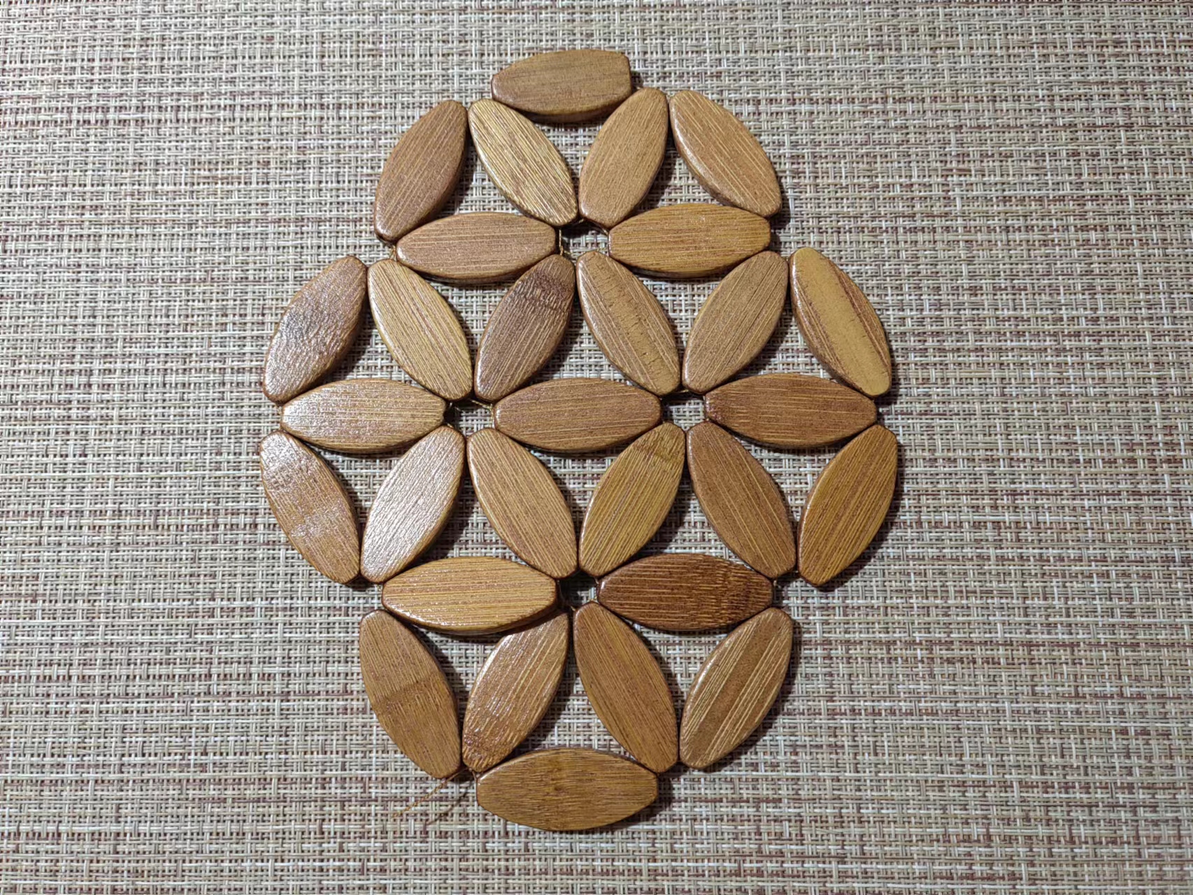 Vegetable MATS, bamboo table MATS, heat-insulating MATS, thickened clay pot MATS, anti-scald table MATS, bamboo table MATS, kitchen plate MATS and bowl MATS Specification image