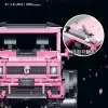 Chinese building blocks Mercedes-Benz pink Big g building blocks off-road vehicle model assembly toy girlfriend birthday gift Item Picture