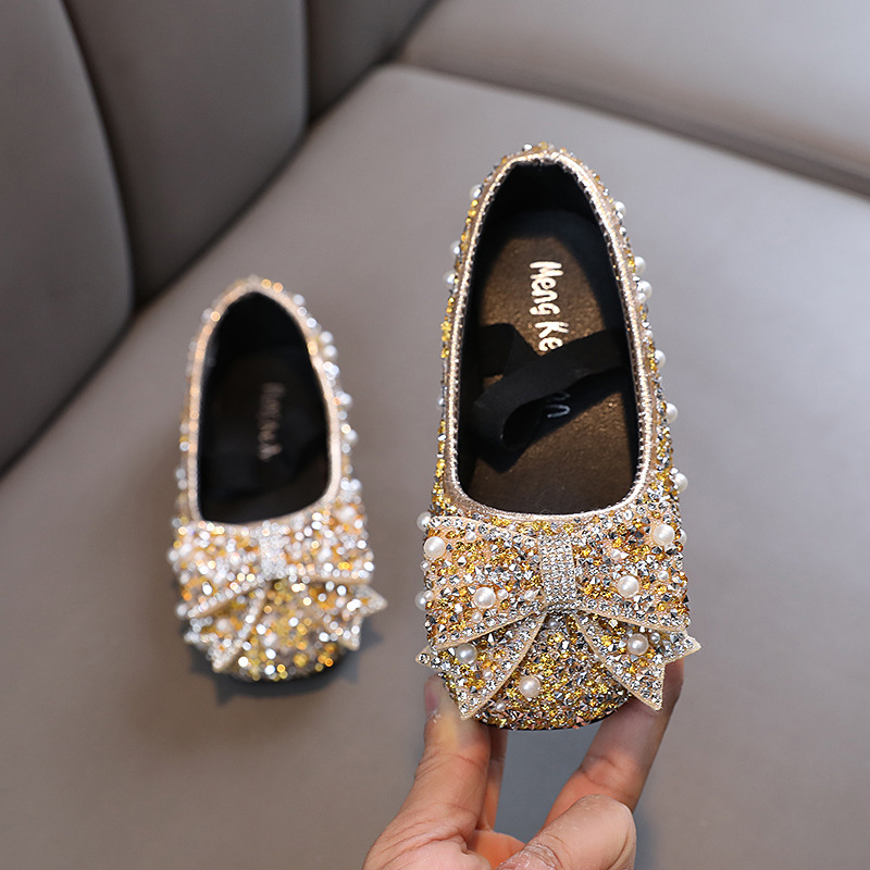 43287 (Wholesale for Foreign Trade) Spring and Autumn Girls' and Children's 26-30 size Fashionable princess shoes Small leather Shoes Cute and versatile Children's fashionable Versatile leather shoes wholesale for foreign trade 16Y61 details Picture
